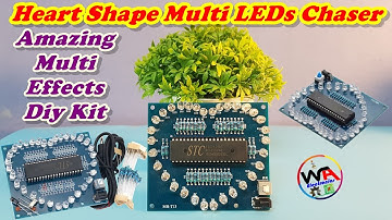 Heart Shape Leds Chaser Multi Amazing Effects Electronic Project Diy Kit
