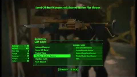 Fallout 4 Weapon Mods: Pipe Shotgun Collection