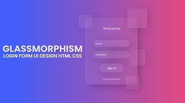 Glassmorphism Login Form using Html & CSS | Glassmorphism CSS | Animated Login Form | Glassmorphism