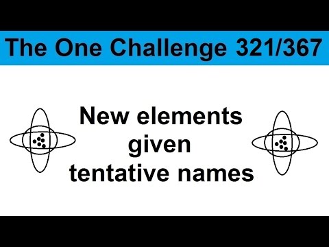 TOC 321: New elements given tentative names.
