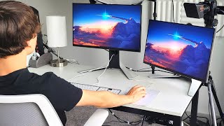 Ultimate Dual Monitor Desk Setup (Work From Home and Content Creation)