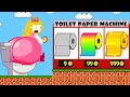 Super mario bros peach choosing the best toilet paper from the vending machine  game animation