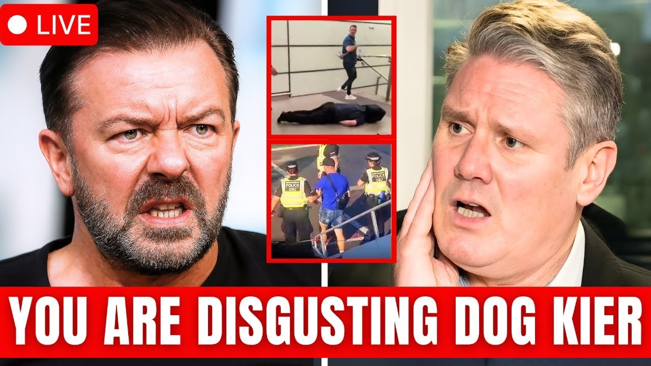 Ricky Gervais BREAKS in Fury on Starmer Over Tommy Robinson Arrest