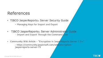 TIBCO Jaspersoft: Exporting From the JasperReports Server Repository With A Secret Key (For Sharing)