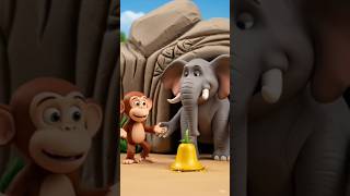 Ek Bandar Ek Hathi ki Help krta hai #trending #cartoon #cartoonshorts #ai #aivideo #viralshort