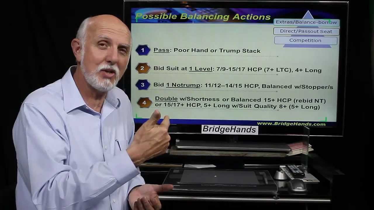 Balancing Seat Bids - Duplicate/Contract Bridge, BridgeHands Advanced Lesson 4, Part 2