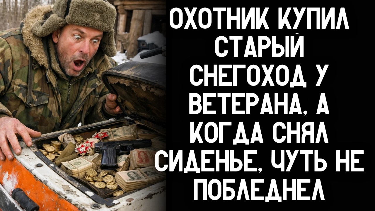 Охотник купил старый снегоход у ветерана, а когда снял сиденье, чуть не потерял дар речи!
