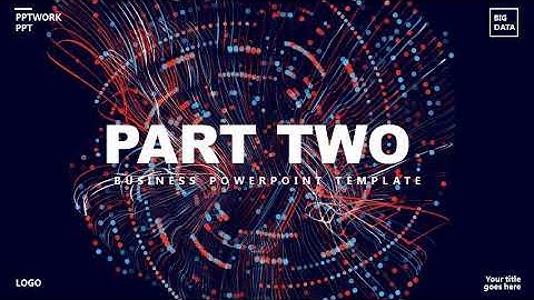 Blue big data analysis report design PowerPoint template