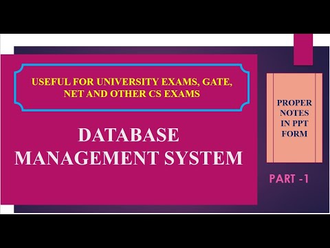 1. Traditional File System and Introduction to DBMS - YouTube