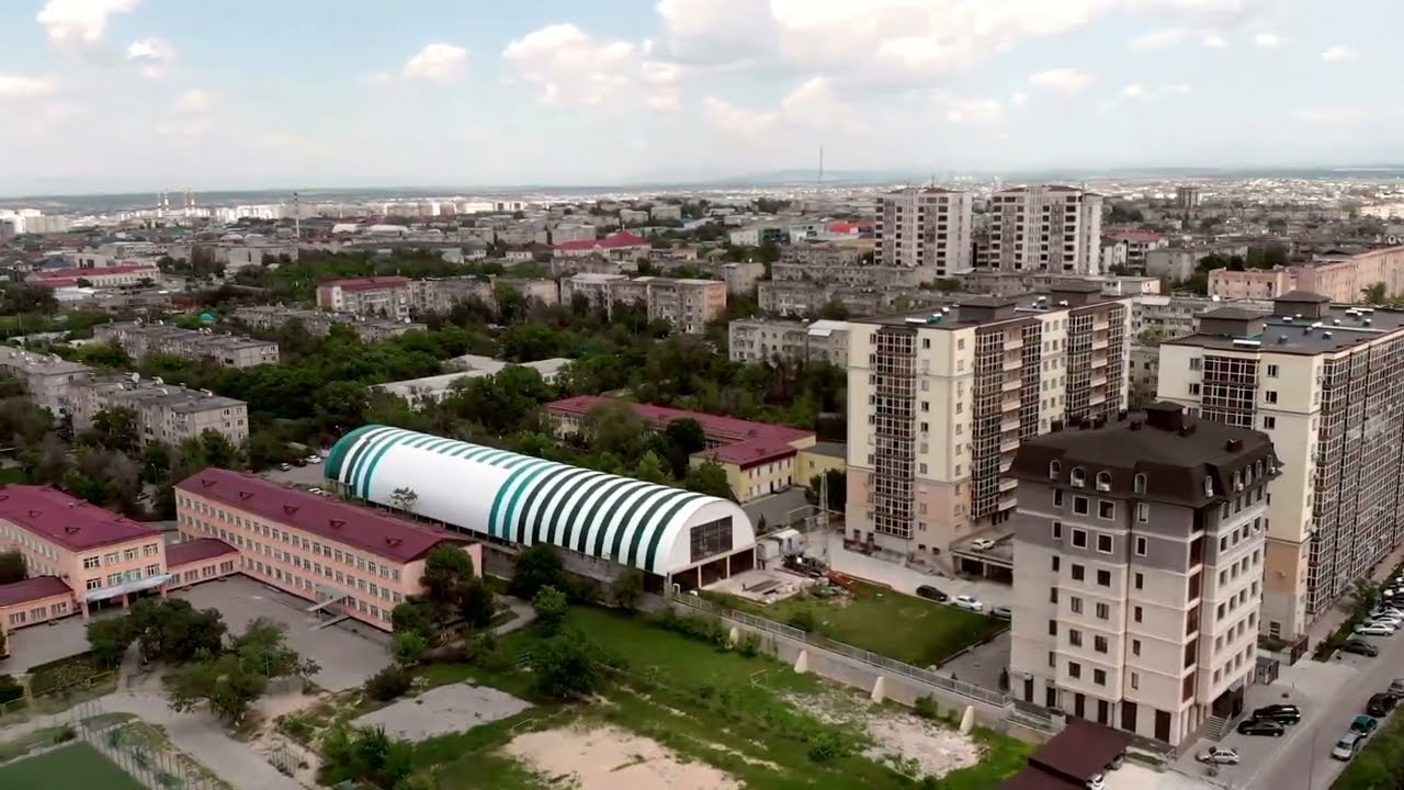 Вечерний полёт над 17-18 мкр.  Шымкент