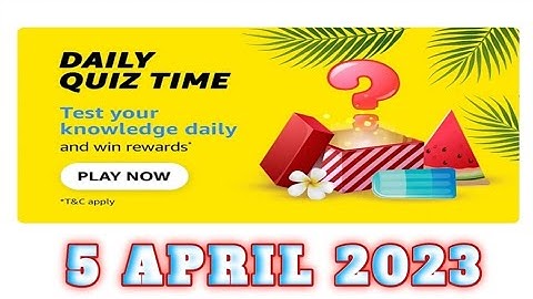 Amazon Funzone Quiz Answers Today| 5 APRIL 2023|  @dailyquiztime #amazon #amazonfunzon
