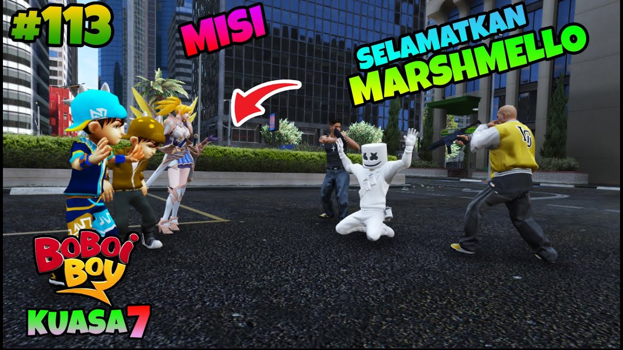 GTA 5 MOD BOBOIBOY KUASA DAN FANNY MENYELAMATKAN MARSHMELLO
