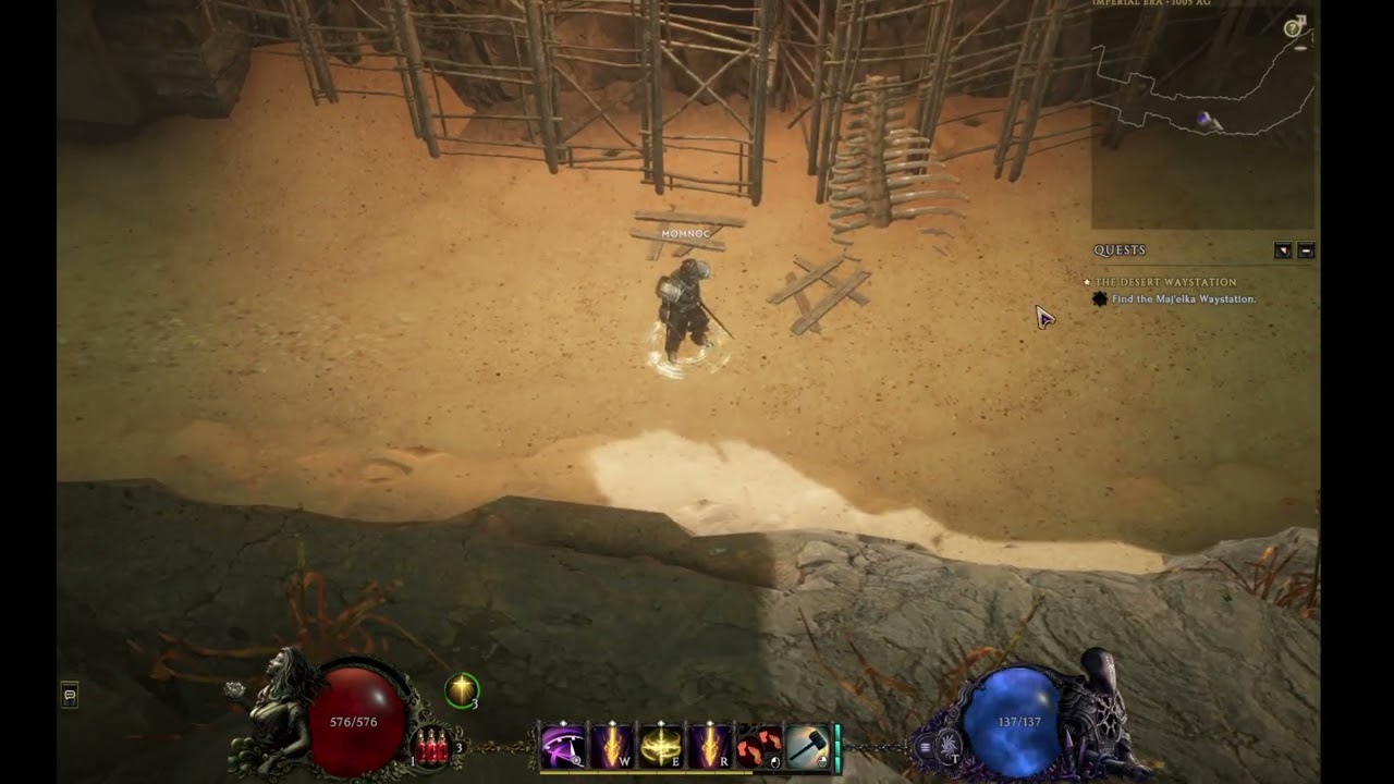 Last Epoch bug Hammer Throw in the Titan's Canyon