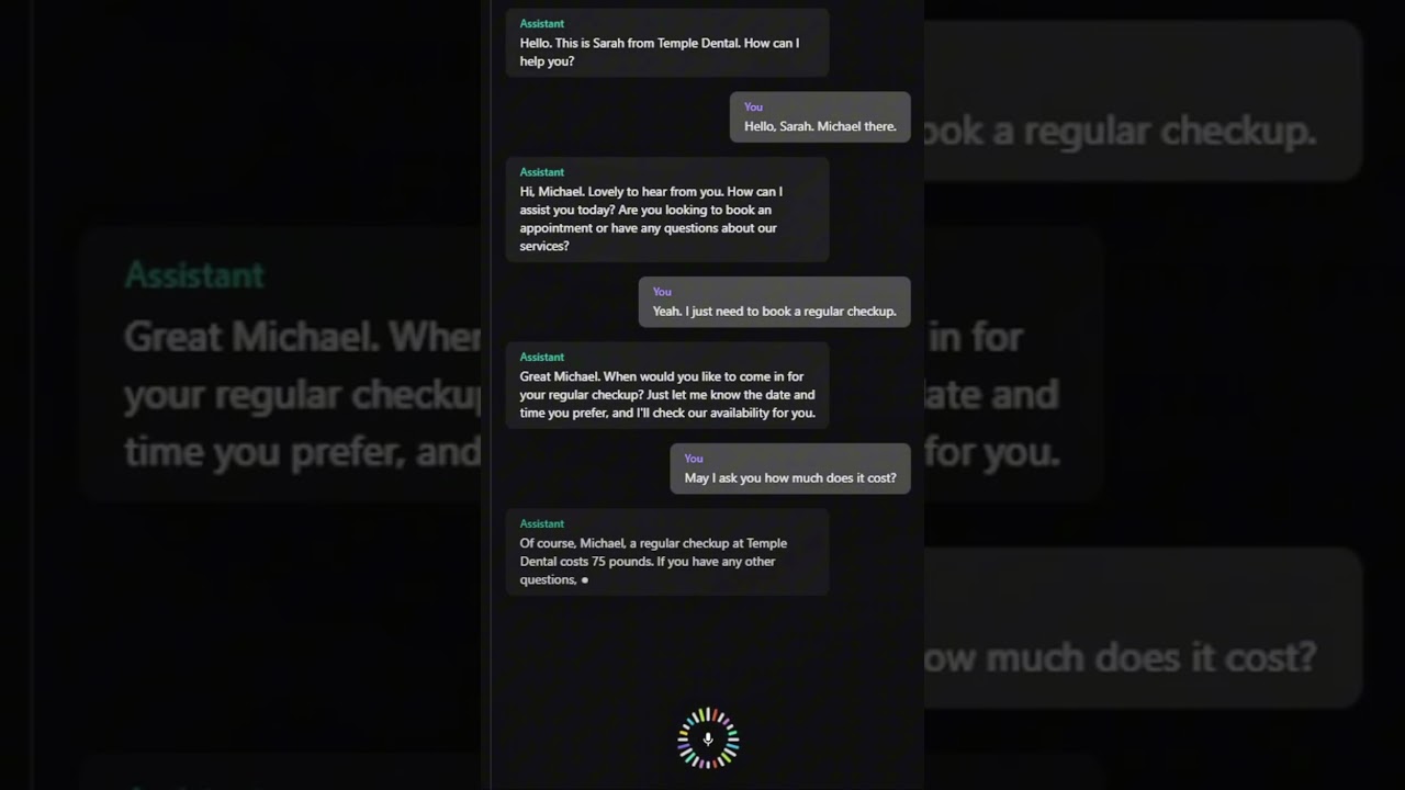 Dental Clinic Appointment Booking Demo - AI Voice Agent