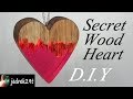 DIY. How to make Secret Wood Heart. Jak zrobić serce z żywicy i drewna.