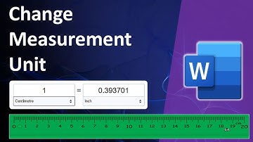 How to Change Measurement Unit Scale from cm to inches in MS Word