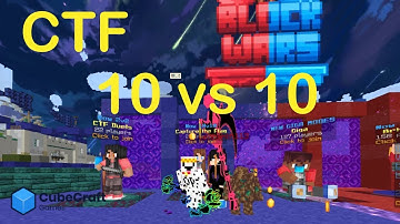 【CTF 10 vs 10】CubeCraft Capture the Flag bedrock minecraft PVP server game gameplay new update