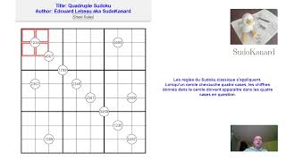 Quadruple Sudoku, par SudoKanard (Tournoi découverte Nancy 2023, problème 8)
