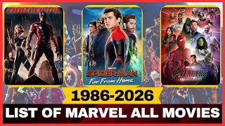 Marvel All Movies by Release Date from 1986 - 2026 | #marvel  #marvelcomics|  Update 24.7
