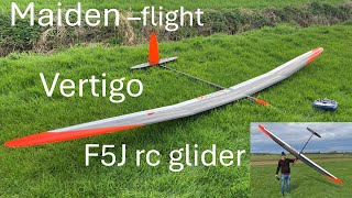 Vertigo F5j RC glider: maiden flight.