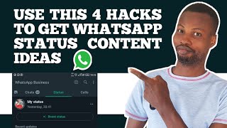 how to get whatsapp status content ideas to upload | 4 hacks | whatsapp status follow up 2023 screenshot 1