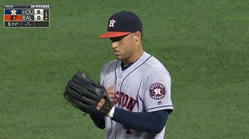 HOU@BAL: Springer makes a diving grab to rob Hardy
