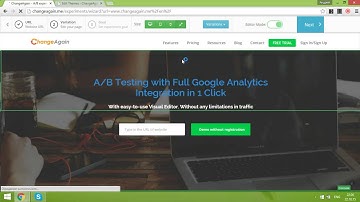How to create A/B test in Changeagain.me (A/B testing tool with Full Google Analytics integration)