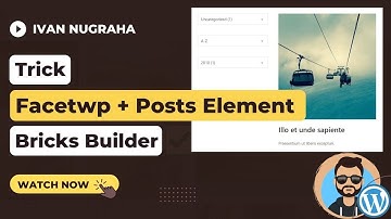 Bricks Builder for Wordpress: Facetwp and Posts Elements