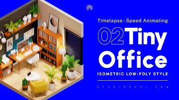 Isometric Office - Speed Animation in Blender 3.3