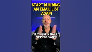 Start Building an Email List ASAP!