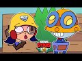 CARL & JACKY A NORMAL DAY - BRAWL STARS ANIMATION