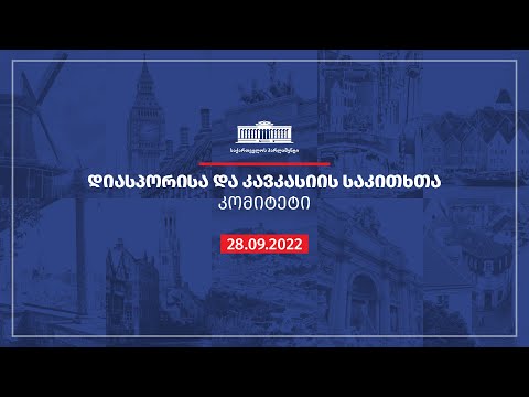 დიასპორისა და კავკასიის საკითხთა კომიტეტის სხდომა - 28.09.20222