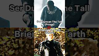 Ser Ducan The Tall VS Brienne Of Tarth. Who wins? #asoiaf #vs #gameofthrones #fyp #got #shorts