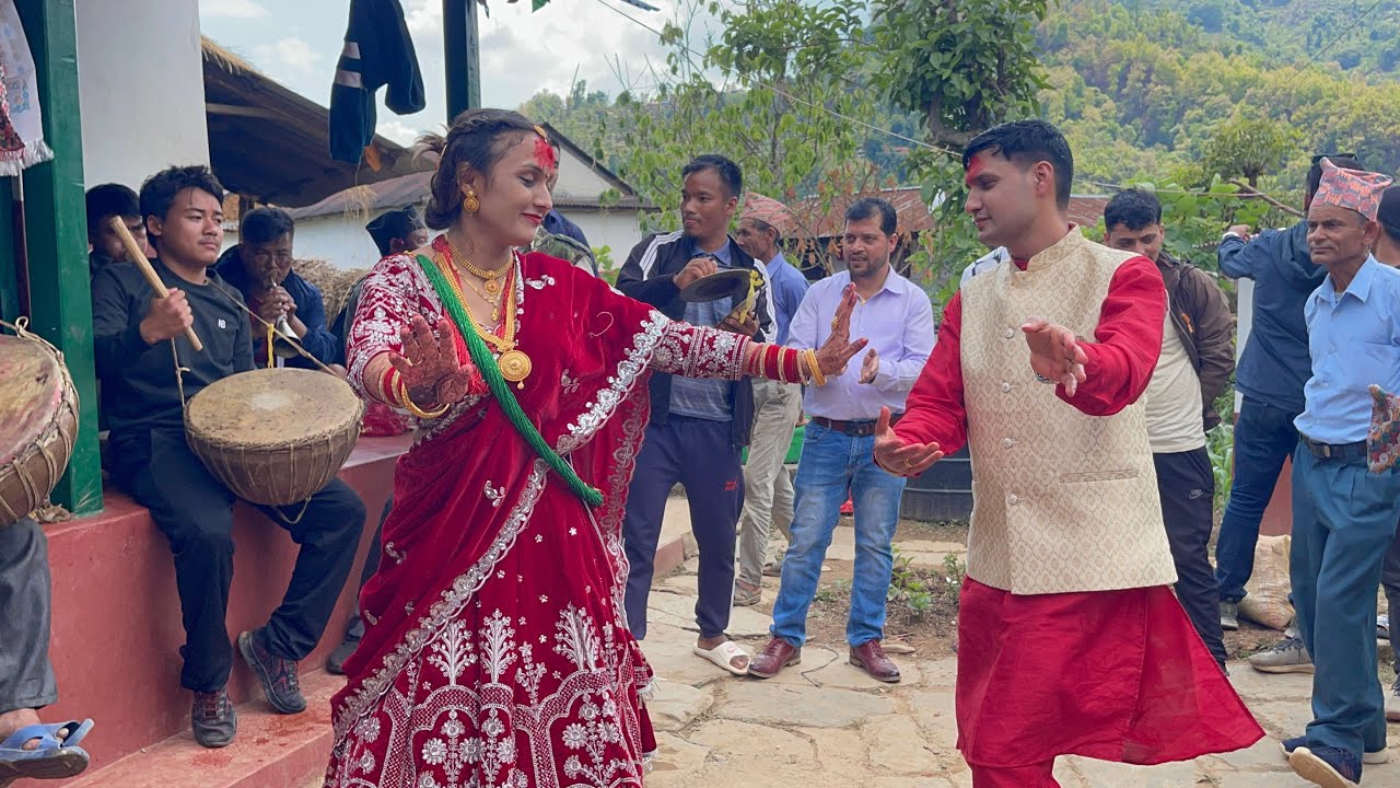 NEPALI WEDDING CEREMONY Groom And Bride Dance Feasting In nepali-wedding-ceremony-groom-and-bride-dance-feasting-in