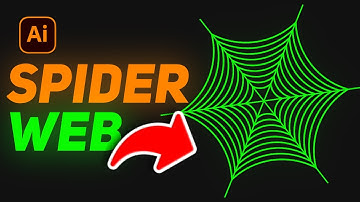 How to Make Spider Web in Illustrator | Draw a Cob Web using Adobe Illustrator 🕸