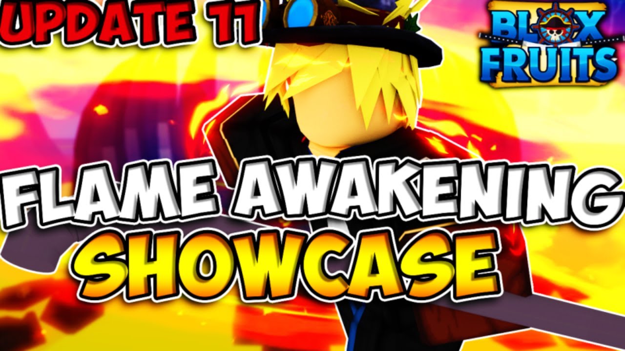 Awakening Flame and Dark in One Video + Showcase.. Blox Fruits