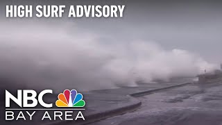 High surf continues to pound Bay Area beaches