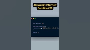 #39 - Javascript Interview Question l #javascript #shorts #reactjs #webdev #webdeveloper