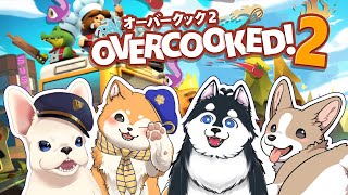 【 Overcooked!2 】キッチンで料理してるのは…犬!?【 #仮想わんわんランド / 犬尾まわり 】