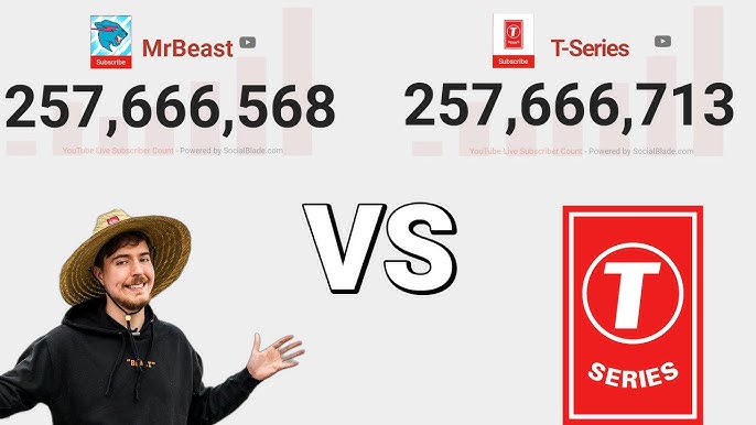 PewDiePie vs. T-Series: Real-time LIVE  subscriber counts