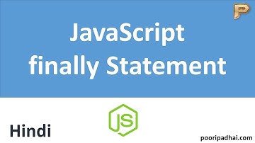 finally Statement | JavaScript Error Handling-Hindi