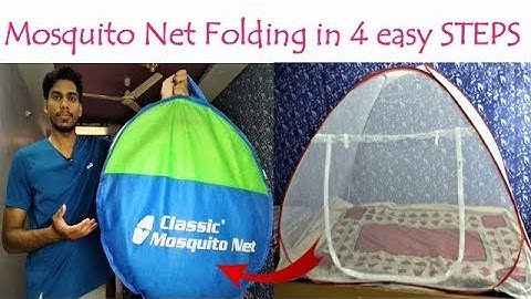 Mosquito Net Folding in 4 easy steps | How to fold Classic mosquito net single bed 🔥🔥