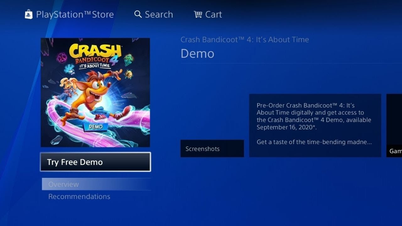Lige tømmerflåde grådig How To Download Crash Bandicoot 4: It's About Time Demo On PS4 - YouTube