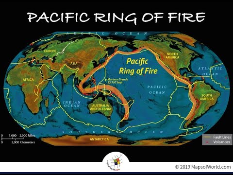 Vector Map Of The Pacific Ring Of Fire With The Main Volcanoes Stock  Illustration - Download Image Now - iStock