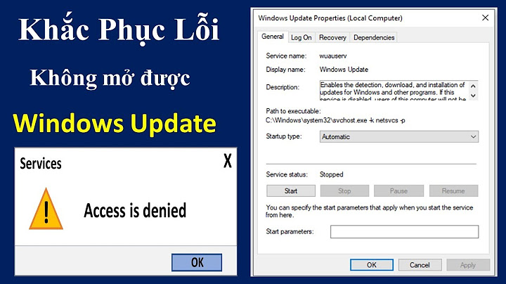 Mở lại chức năng window update