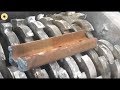 Shredder vs steel  real experiment  crusher machine that destroys everything in the world