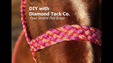 Four Strand Mule Tape Flat Braid Start To Finish | How To Braid And Finish a 4 Strand Flat Braid