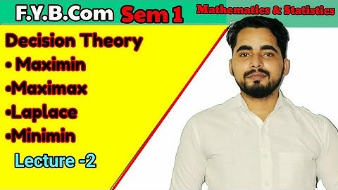 #3 FYBCom Sem-1 | Mathematics & Statistics| Decision Theory| Mumbai University| FYBCom maths|