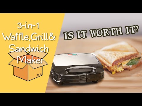 Black+Decker 3-in-1 WM2000SD 3-in-1 Waffle, Grill & Sandwich Maker