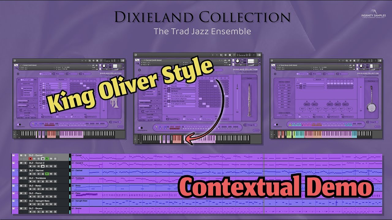 Dixieland Collection - Contextual Demo 2 - 'King Oliver Style' - A Trad Jazz Kontakt Library